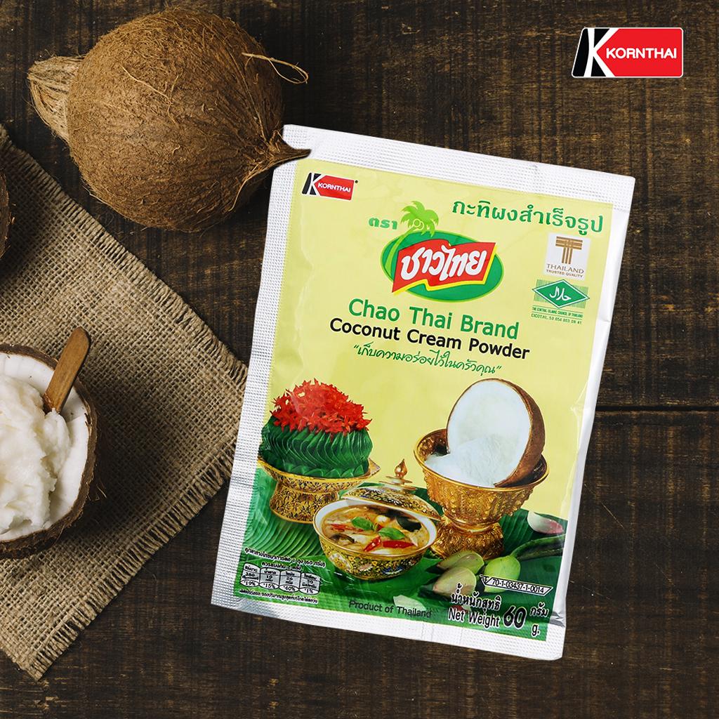 Chao Thai Coconut Cream Powder 60 G. X 1 / 3 / 10 Pcs