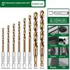 1-13mm Cobalt HSS Twist Drill Bit Straight Shank Hex Carbide Tip for Metal Stainless Steel Iron 304 Drilling