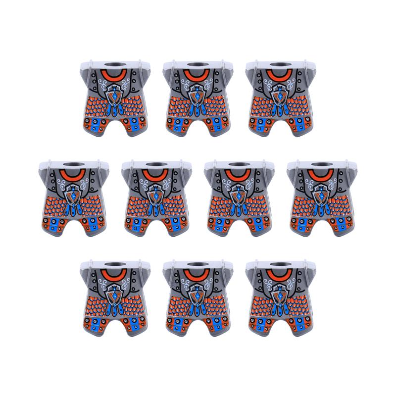 MOC Medieval Military Castle Weapon Roman Knight Helmet Shield Accessories Building Blocks Green Dragon Lion Crusader Bricks Toy