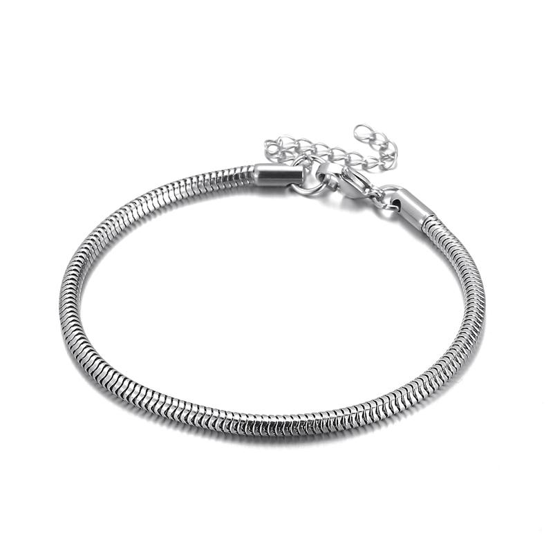 Kalen 3mm Snake Chain Bracelets Men's Women's Rock Cool Boys Girls Round Link Jewelry Fashion Trend Gold Color Accessories Gift