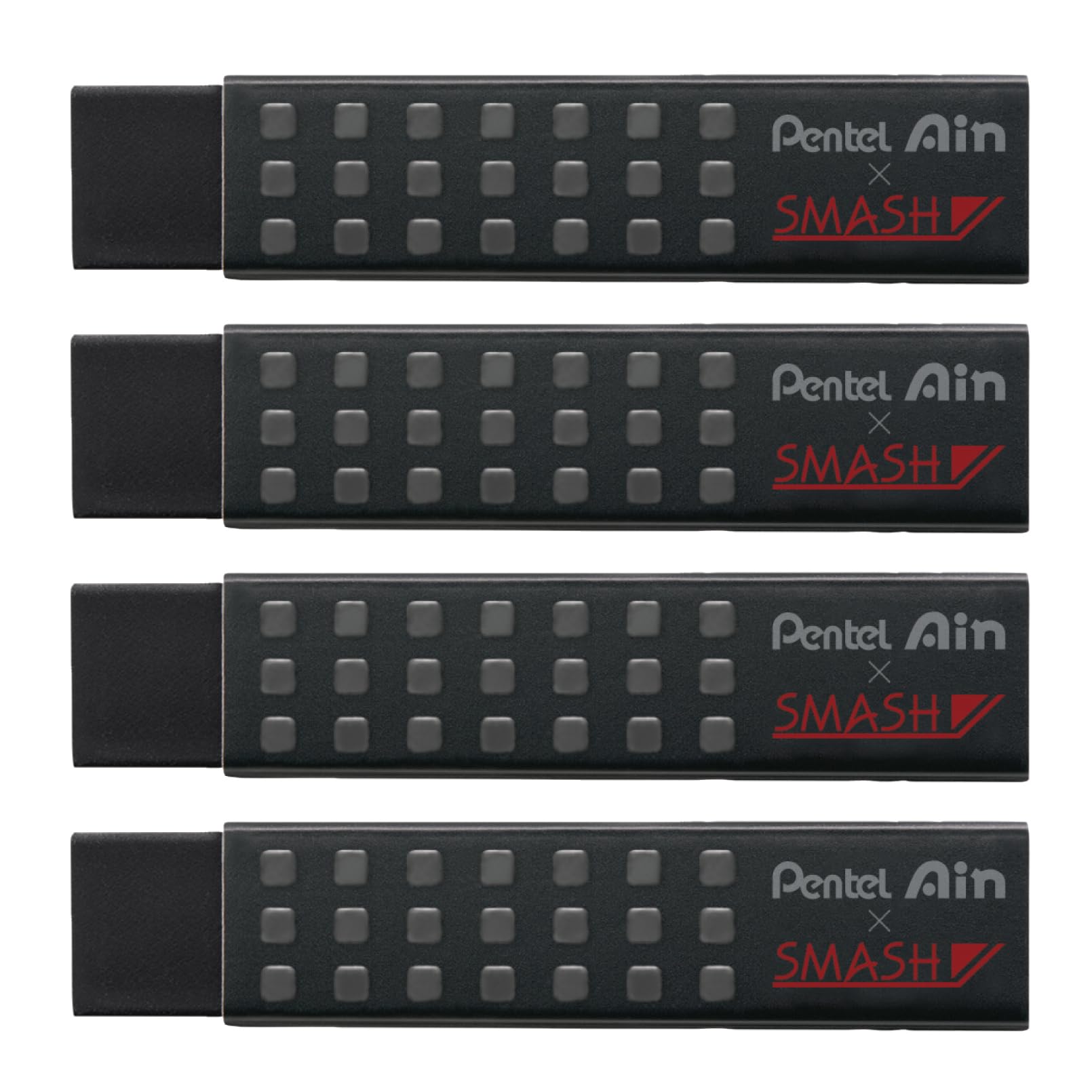 

Pentel Smash Eraser Black, Pack of 4 - Ideal for Artists and Students