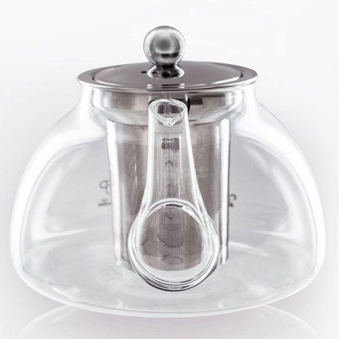 Glass Teapot with Stainless Steel Filter - 0.8 L