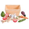 Dětský hrací domeček dřevěný suchý zip ovoce dřevěná krabice řezání hudba rané vzdělávání řezání zeleniny kuchyň jídlo vzdělávací hračky