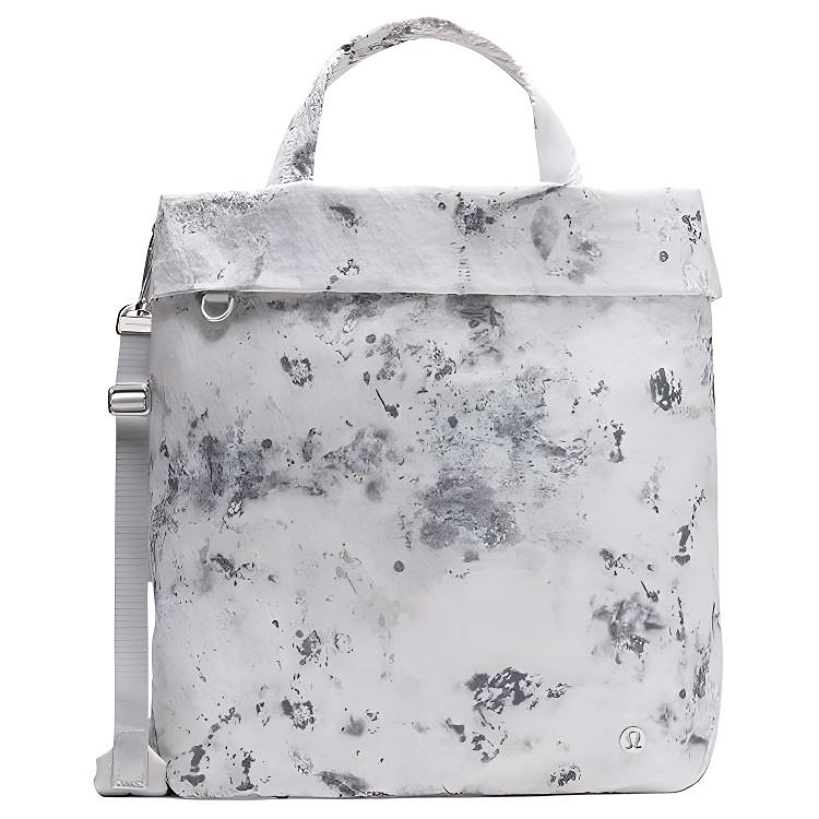 

Lululemon On My Level 20L Brand Letter Fabric Shoulder Crossbody Tote Bag Regular Women bags Cloud-Grey-Marbled LW9FNFS Cloud Lime Textured Mixed Color