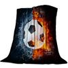 Soccer Ball Sport Football Print Blankets Coverlet Throw Cover Fleece Comfort Warm Flannel Blanket for Indoor Couch Home Decor