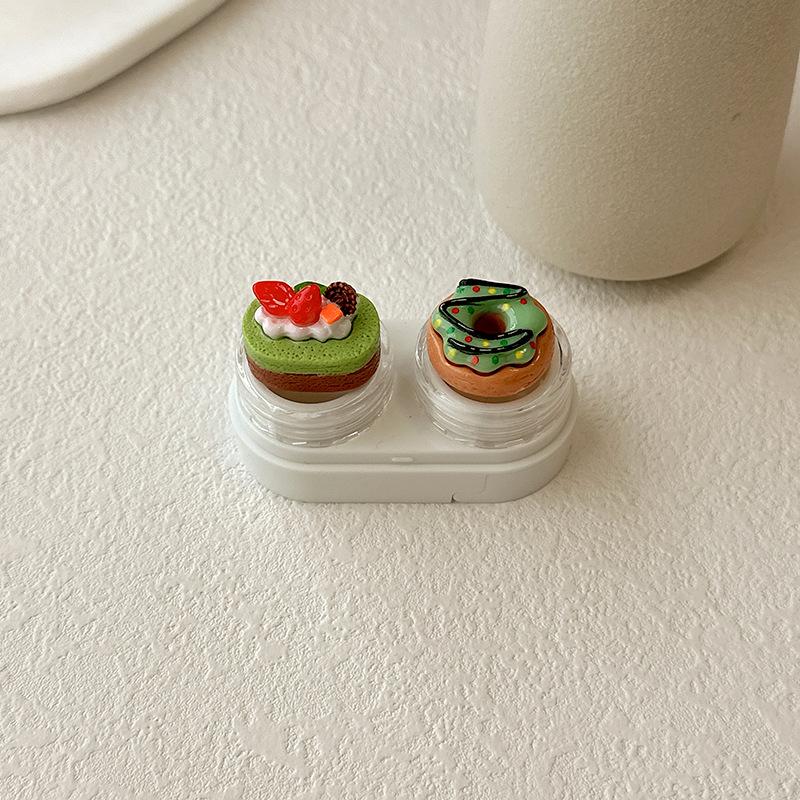 1pc Mini Contact Lens Case for Eyes Travel Kit Holder Cartoon Cute Cosmetic Contact Lenses Case Box Container Travel Accessaries