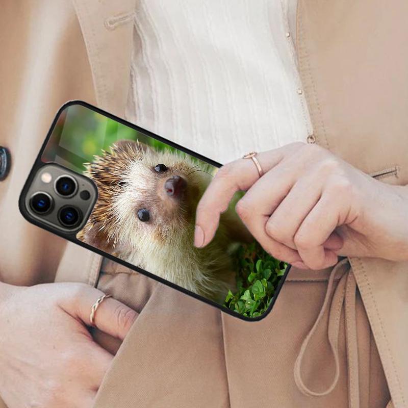 Cute Hedgehog Flower Cartoon Magnetic Phone Case For APPLE iPhone 17 Air 16 14 13 12 Pro Max 15 Plus Charge MagSafe Cover
