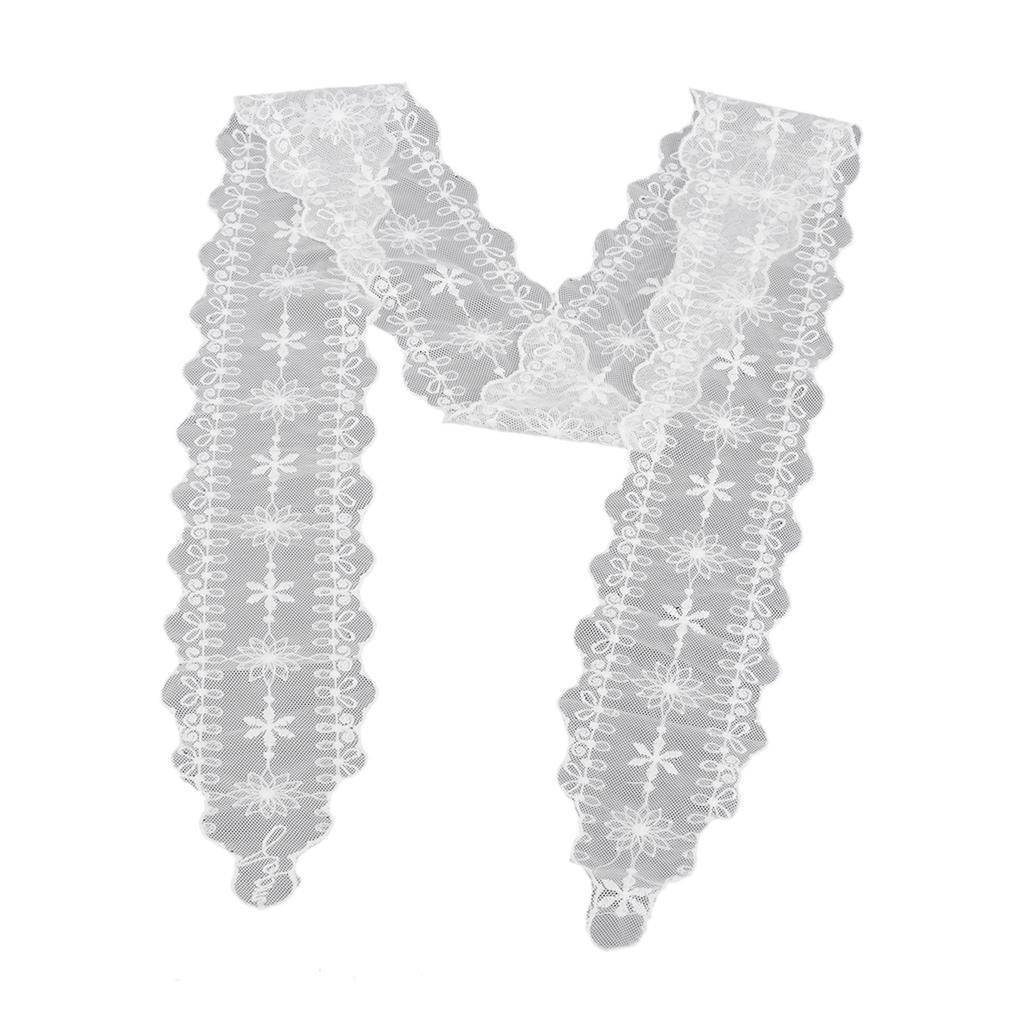 Elegant Lace Scarf With Embroidery Pattern Neck Wrap Multiuse Waistband For Fashionable Women And Lady Formal Occasion