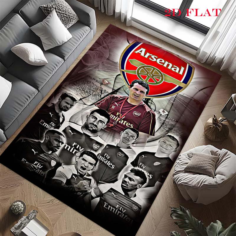 Arsenal Football Club Carpet Rug for Living Room Bedroom Home Sofa Decoration,Kids Play Nonslip Floor Mat