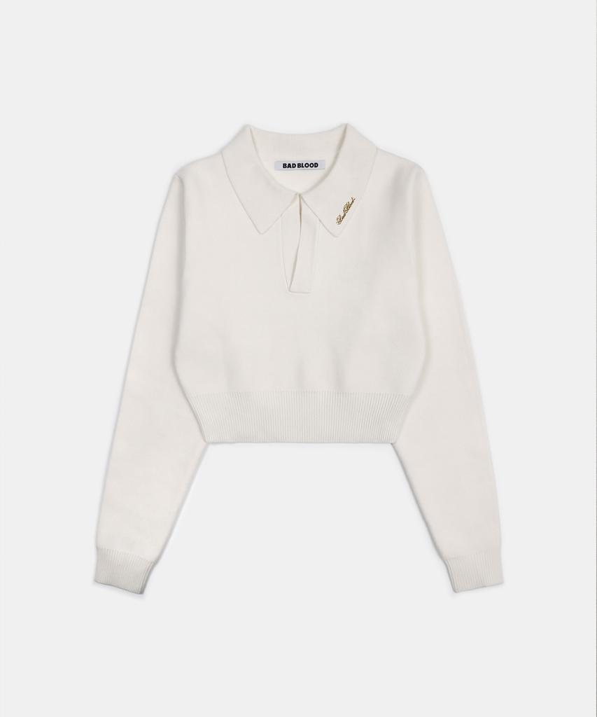 BADBLOOD Heavyweight Polo Pullover - Cream
