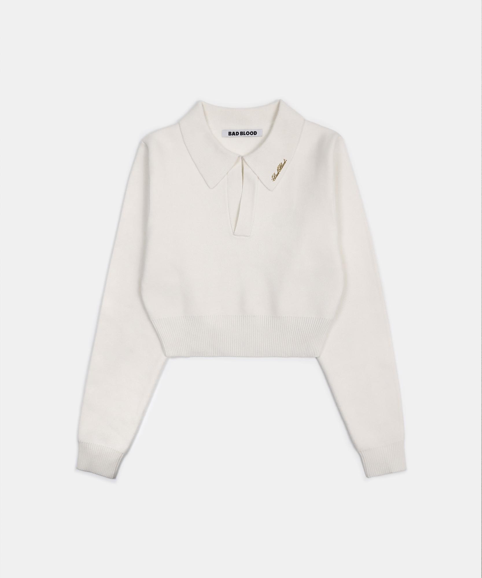 Bad Blood Heavyweight Polo Pullover - Cream L