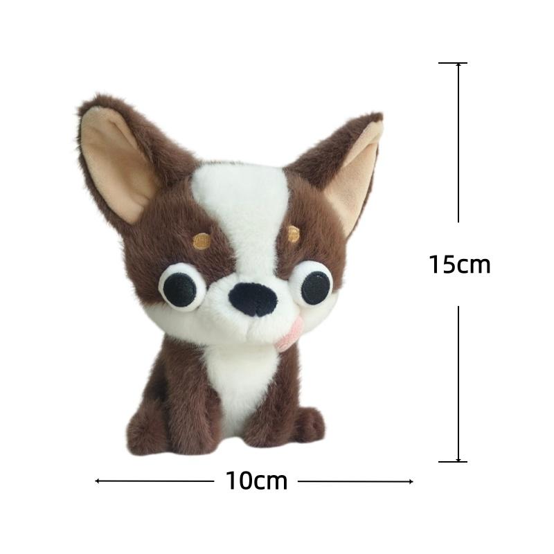 Chihuahua Plush  Toys Simulated Puppy Stuffed Doll Desktop Toy Kawaii Room Decor Toys Hobbies Collection Birthday Gifts