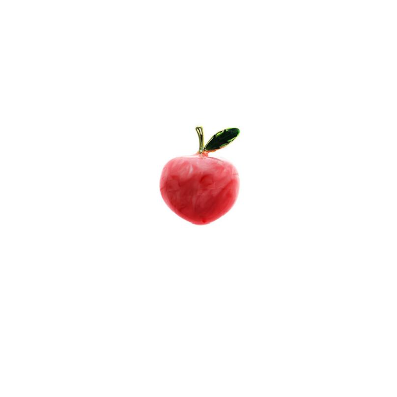 Cute fruit brooch buckle wholesale peach anti-exposure brooch Summer waist-hugging magic enamel oil dripping pin красный