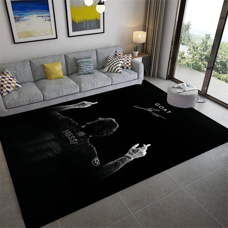2025 Neuer Messi Teppich für Wohnzimmer Schlafzimmer Zuhause Sofadekoration, Kinderspiel Rutschfeste Bodenmatte