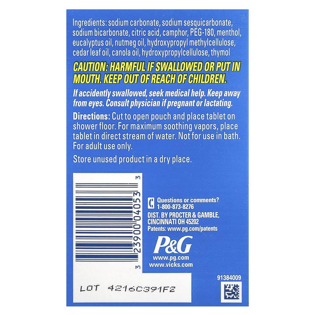 Vaposhower™, Calming Steam, Shower Tablets, 5
