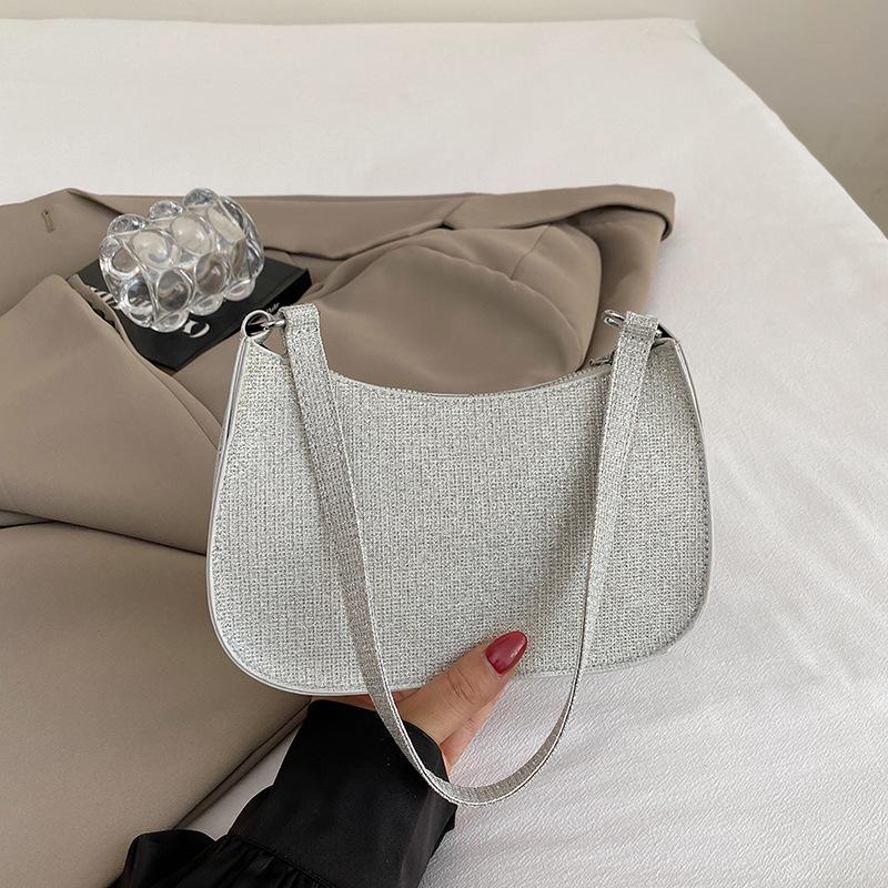 High-end Shiny Small Bag Women's Summer New Trendy Shoulder Underarm Bag Handbag Small Bag