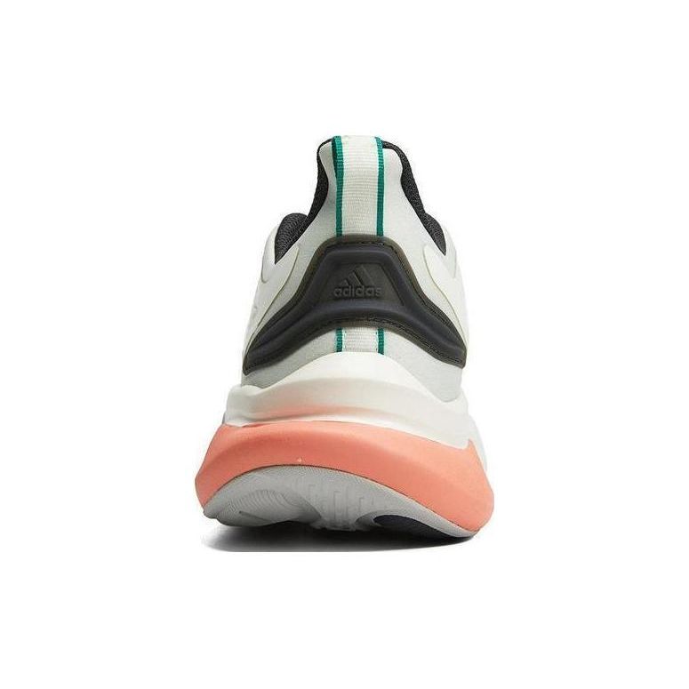 Adidas Alphabounce+ Round Toe Lace-Up Slip-Resistant Durable Lightweight Low-Top Marathon Running Shoes Men sneaker White Green HP6618