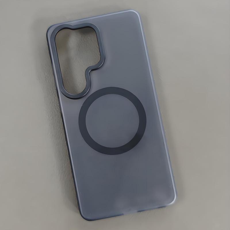 

For Samsung Galaxy S26 Ultra Plus Case Magsafe Anti-Fingerprint Slim Matte Black Translucent Frosted Baby Skin Touch Phone Cover Pc + tpu&Galaxy S26 Plus чорний