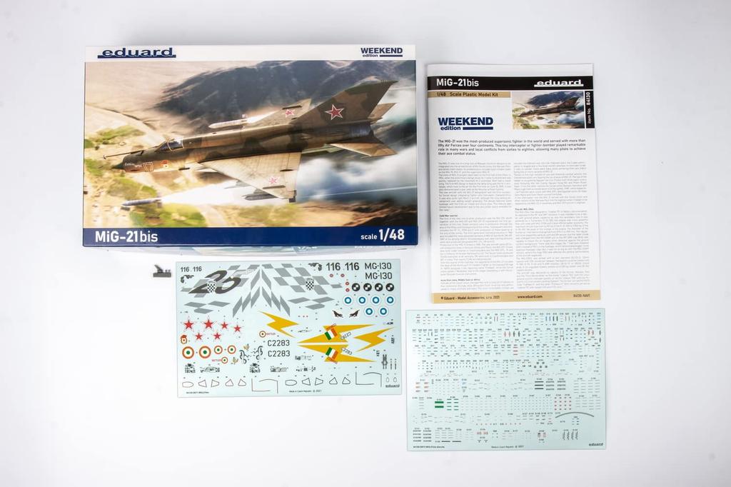 Eduard 1/48 Weekend Edition Soviet Air Force MiG-21bis Plastic Model Kit EDU84130