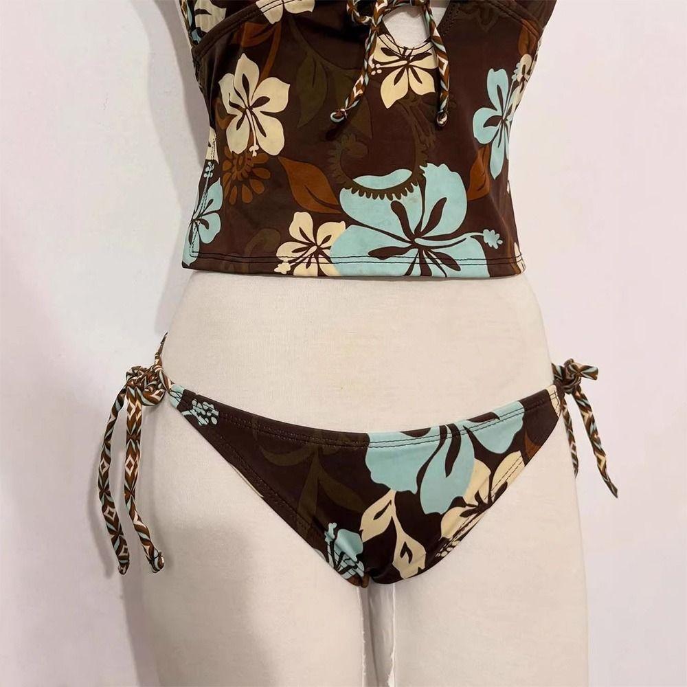 2Pcs/Set Fashion Summer Y2k Beach Bikini Harajuku Punk Women Swimsuit Casual Vintage Beachwear Beach