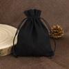 5/10/20 Stück/Los Schwarze Canvas Aufbewahrungsbeutel mit Kordelzug - 15x20cm Verschiedene Größen Baumwollbeutel für Hochzeitsbonbons Partygeschenke Verpackung