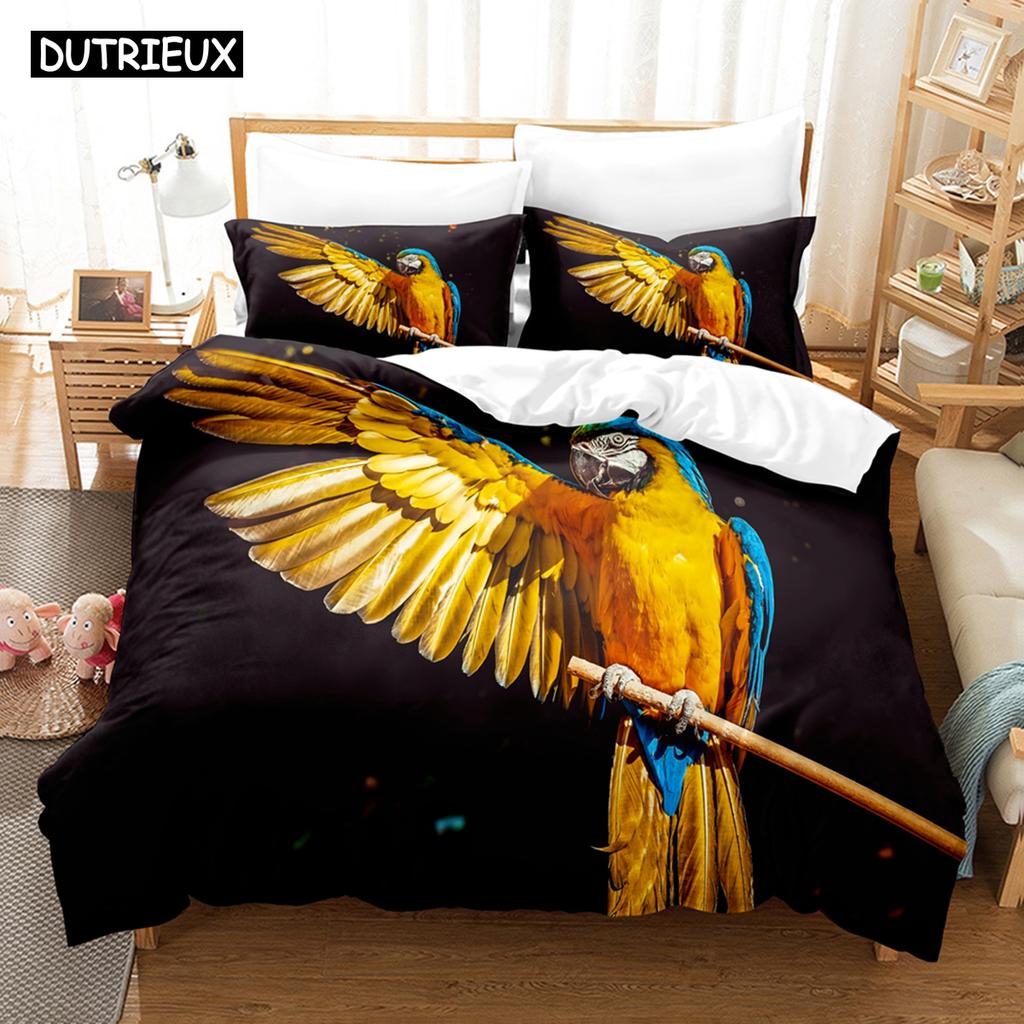3D The Parrot Bedding Sets Duvet Cover Set With Pillowcase Twin Full Queen King Bedclothes Bed Linen