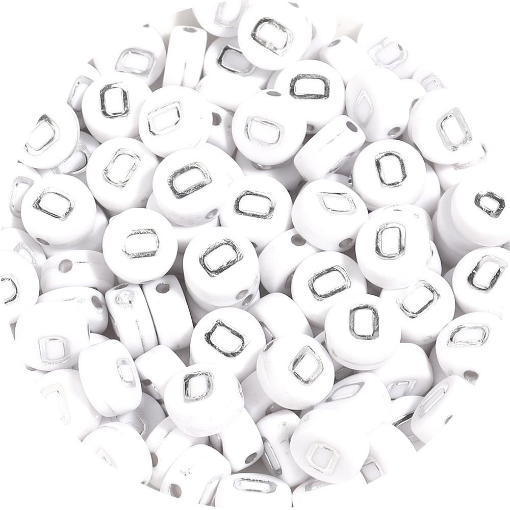 100pcs/lot 7mm Round Acrylic Letter Beads A-Z Alphabet Beads Loose Beads For DIY Bracelet Necklace Keychain Jewelry Making