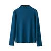 Women's Slim-Fit Long-Sleeve Base Layer Top With Flounce Collar