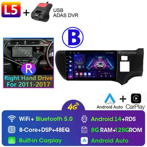 Car Radio For Toyota Aqua Prius C 2011-2017 Multimedia Automotive Autoradio Carplay Android Auto Wireless Video Car GPS WIFI