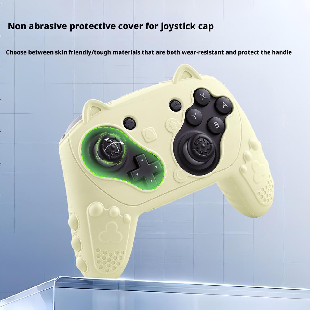 Silicone Protective Cover For Switch 2 Pro Controllers With Cat Ears Cute  Anti-Slip Skin Cover For NS 2 Pro Gaming Accessories