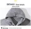 Men's Heavyweight Solid Color Knit Hooded Sweater - Loose Fit Casual Pullover for Autumn/Winter