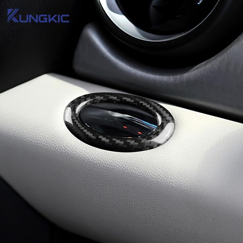 Hard Dry Carbon Fiber For BMW MINI Cooper Countryman R60 2010-2016 R55 R56 R57 2007-2013 Copilot Storage Box Switch Button Frame