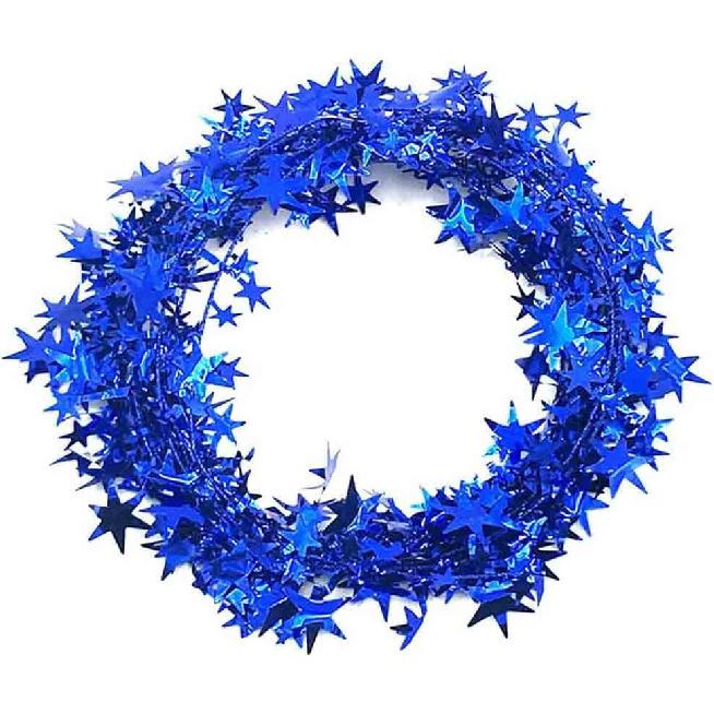 25 Ft Star Garland Christmas Tree Ornament Tinsel Wire Garland Home Baby Shower Christmas New Year Wedding Birthday Party Decoration Festive