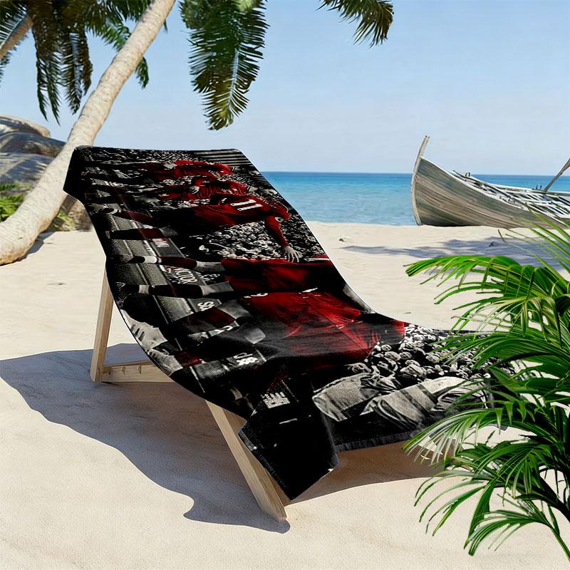 Liverpool Players Print Beach Towel, Large Soft Quick Dry Towel for Beach Camping Swimming