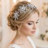 Luxury Floral Bridal Tiaras Sparkling Pageant Diadem Headband  Women Special Events