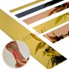 1 Rolle Goldband Edelstahl Flacher Hintergrund Wand Deckenkantenstreifen Aufkleber Wohnzimmer Dekoration Linien Möbelaufkleber