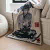 Custom Size Anime Woven Blanket Soft Home Cover Blanket for Couch Bed and Chair