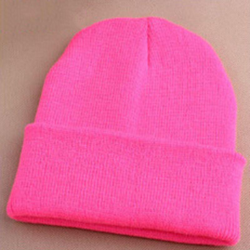 Mens Hat Beanie Ladies Womens Slouch Winter Ski Knitted Turn Up Neon Cap Warm