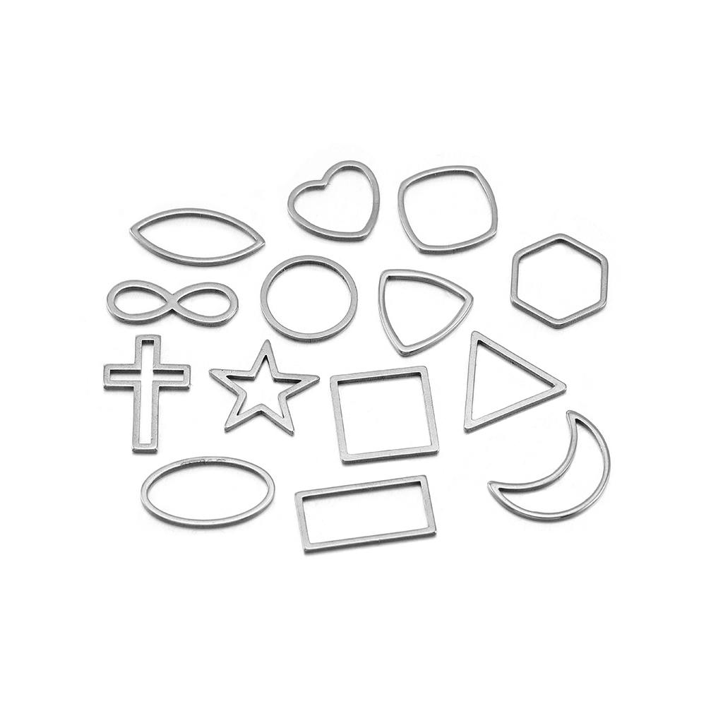 30 teile/los Grenze Form Geometrische Hohl Metall Rahmen Lünette Epoxy Harz Formen Anhänger Tablett Für DIY Schmuck Machen Ohrringe