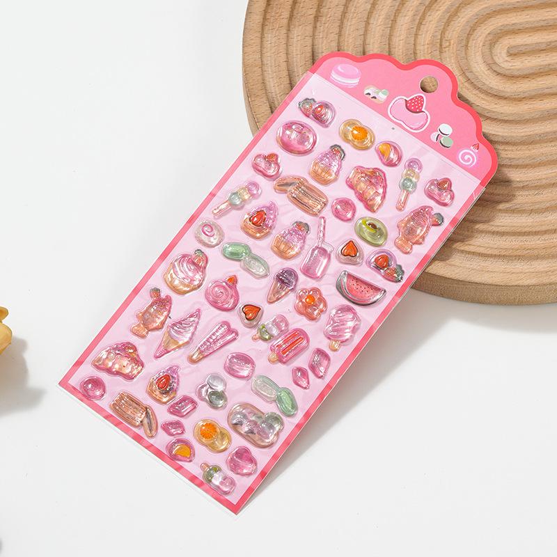 Small Japanese Sushi 3D Ease Drop Sticker Scrapbooking Diy Journaling Stationery Diary Decoration School Cute Stickers