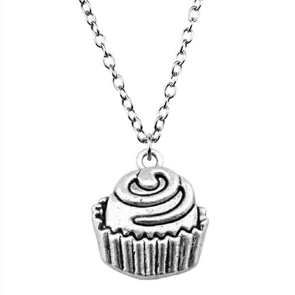Collar de Cumpleaños Colgante de Pastel Para el Día de Navidad Joyería Estilo Boho Cadena de 43 cm