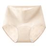 Plus-size Women's Spring and Summer Cotton Antibacterial Extended Crotch High Waist Briefs