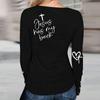 Tshirts For Women Long Sleeve,Round Sleeve Vertical Cross Casual Graphic Shirt,