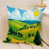 Wheat field cypress Cushion Cover Soft Plush Throw Pillow Cover  DoubleSided Printed Cushion Case  Cozy Sofa  Home Decor