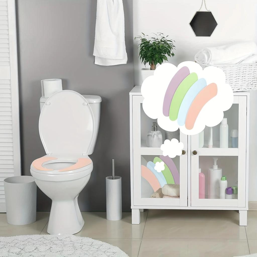 Banyo Isıtıcı Tuvalet Kapağı Pedleri Yıkanabilir ve Tekrar Kullanılabilir Tuvalet Kapağı Minderi Pedleri Çocuklar ve Yetişkinler İçin Tuvalet Kapağı Isıtıcı Kılıfı