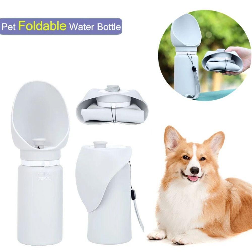 

550ml Silicone Water Bottle Folding Walking Mug New Leak Proof Mug Pet Travel
