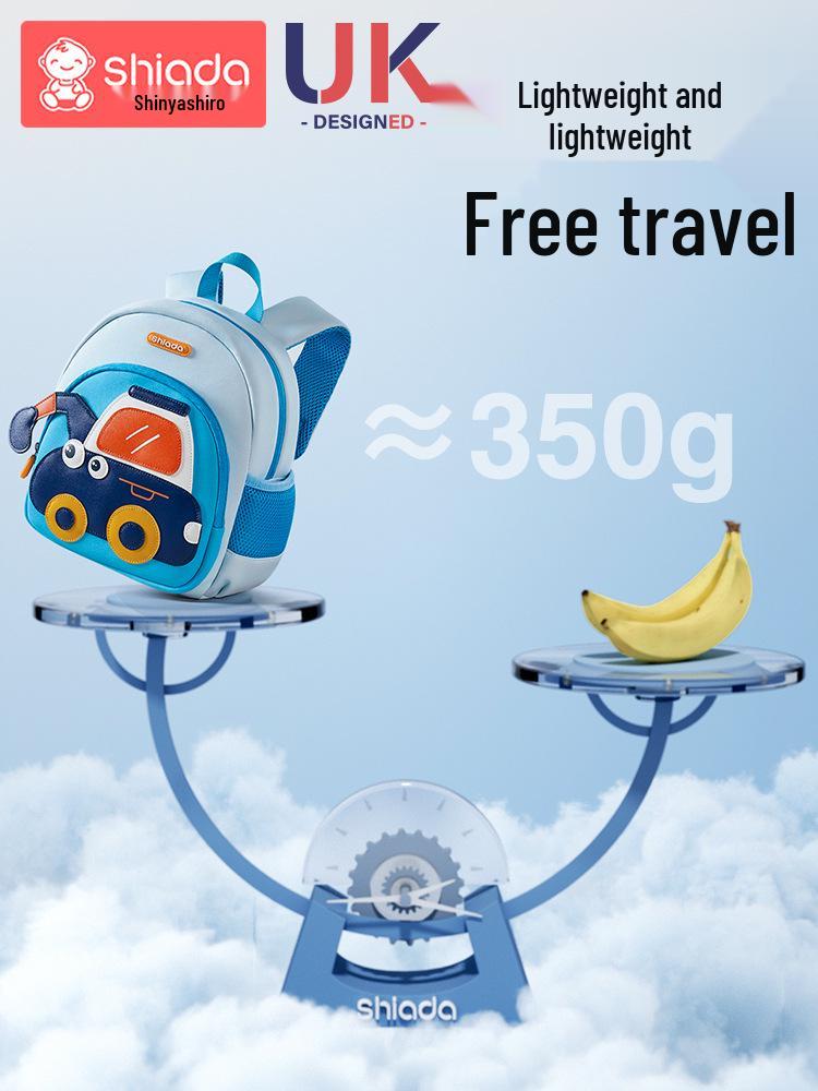 Lightweight Cartoon Kindergarten Backpack: Cute Large-Capacity, Anti-Lost Design for Boys and Girls