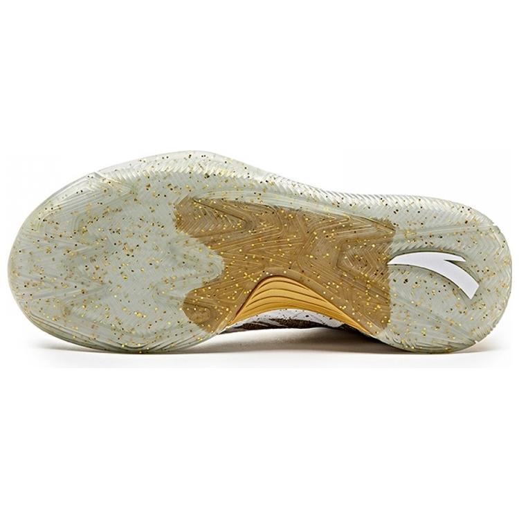 Anta KT2 KT Mid top Basketball Shoes Men's White Gold 11731101-5