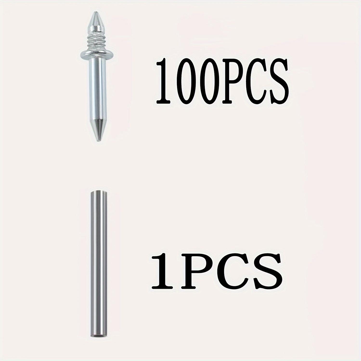 

100-piece galvanized double-headed studs-traceless,invisible wall anchors for wooden furniture and headboard,with smooth handles