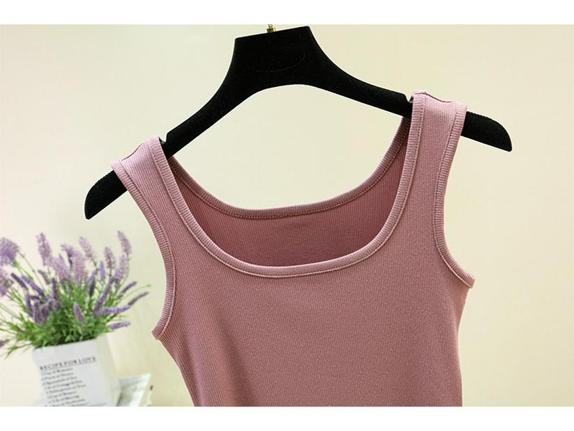 Women's Modal Ribbed Square Neck Sleeveless Slim-Fit Camisole - Versatile Base Layer Shirt for Summer.